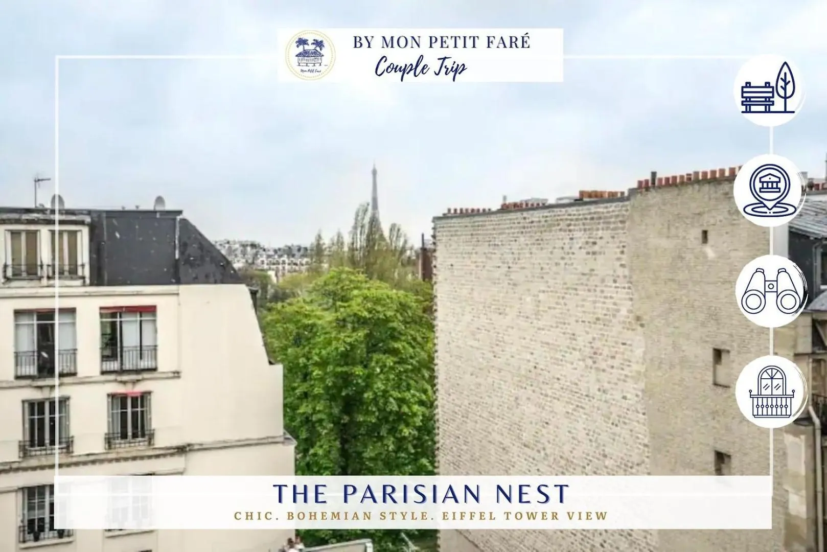 Le Nid Parisien - Chic - Vue Tour Eiffel Lejlighed *